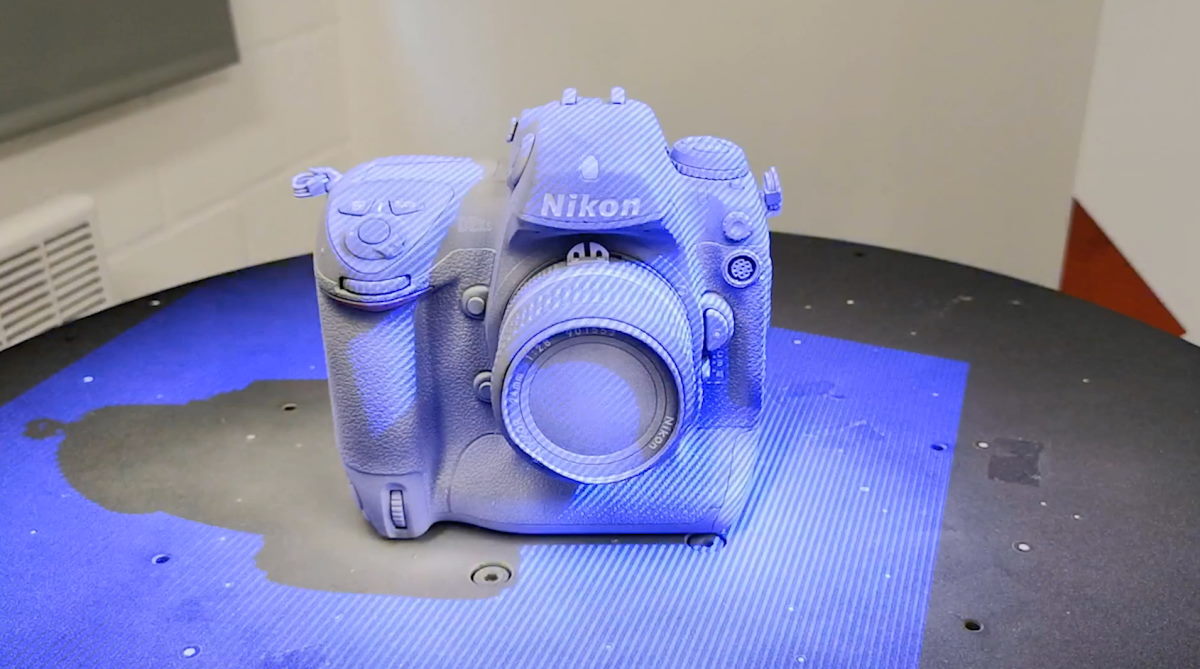 Digitalização 3D de câmera slr com spray de digitação AESUB